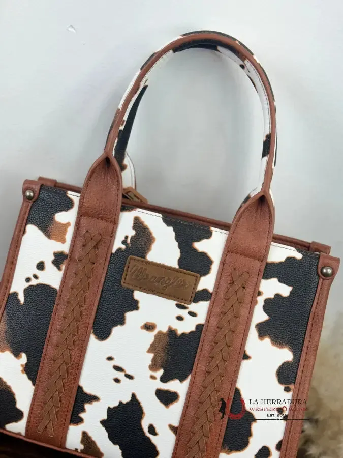 WRANGLER BROW COW PRINT HAND BAG